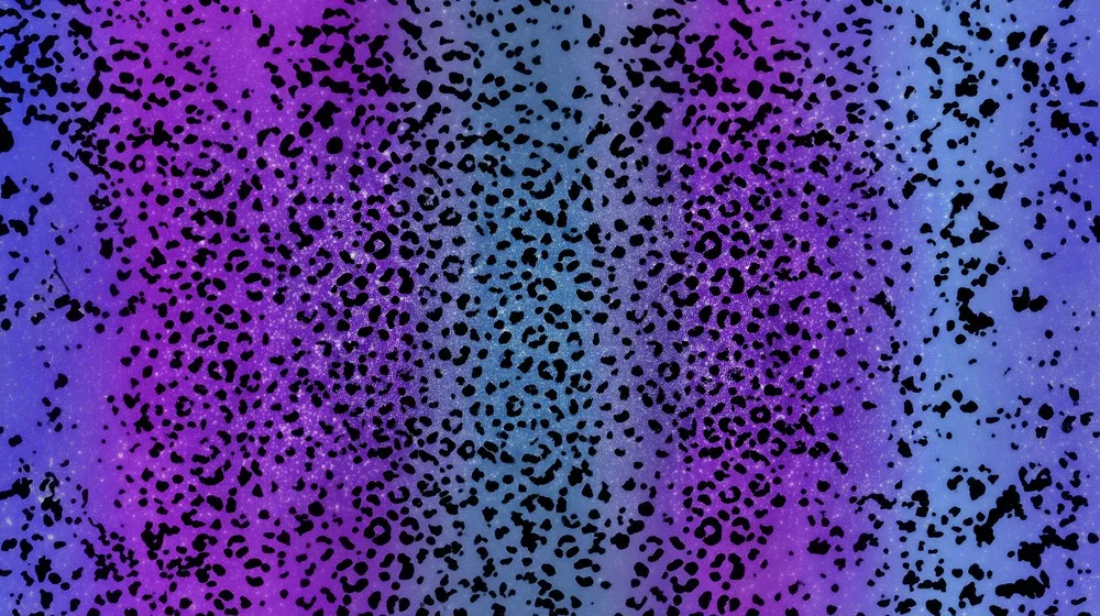 Dětská tapeta | Fialový modrý leopardí motiv