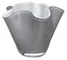 Onlylux cachepot váza Wave mini H 13cm opálově šedá OL01741