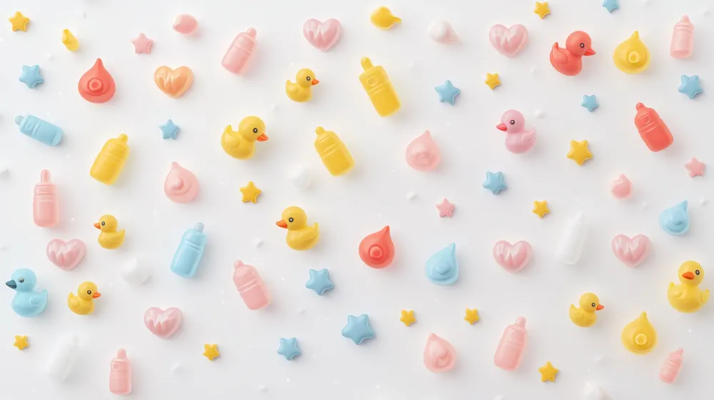 Papier de parede quarto bebê | Cisnes e estrelas pastel