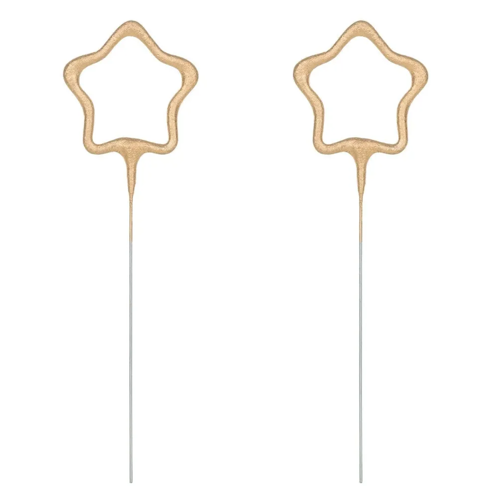 2 Třpytivé hvězdné svíčky - 16,5 cm