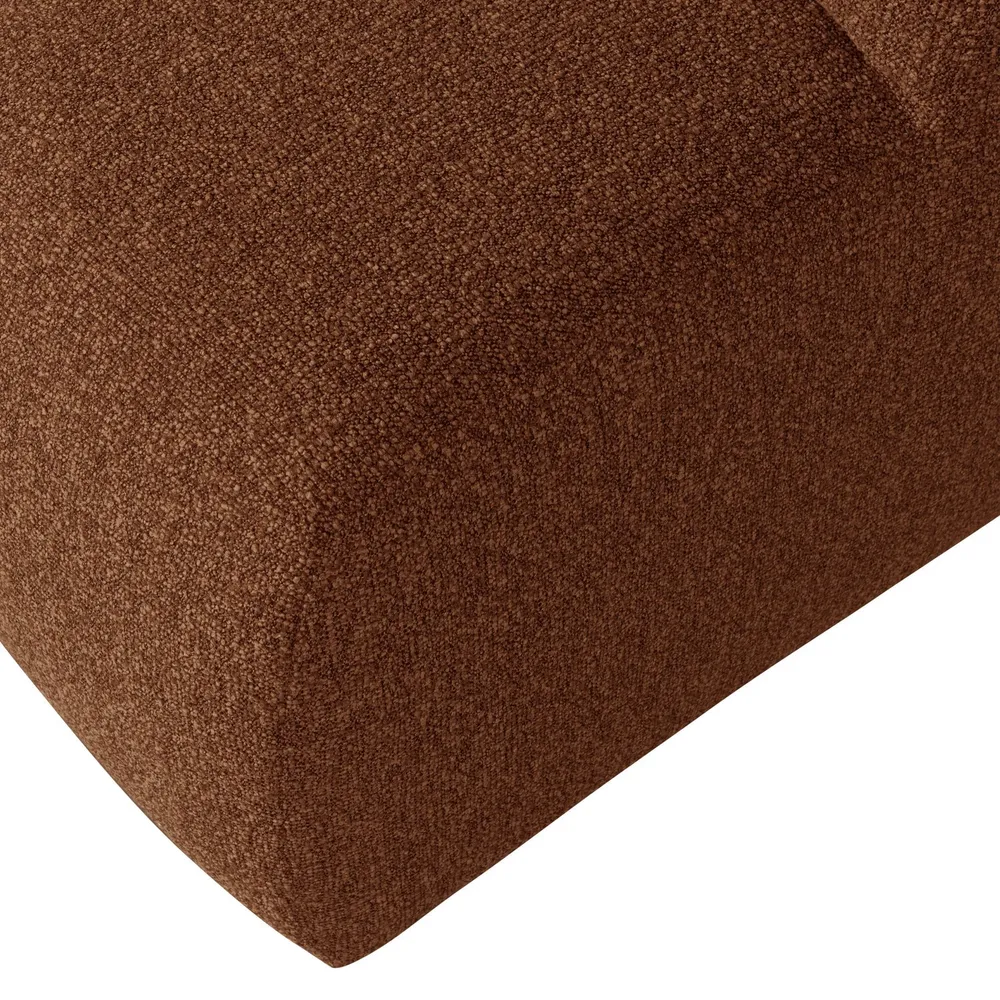 Puf MOJO rezavě hnědý bouclé