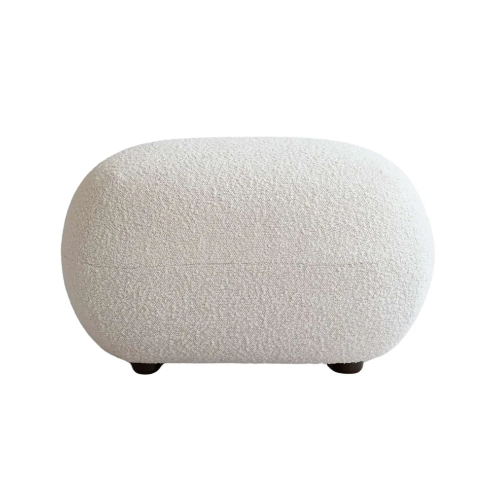 Podnožník TOE bílý bouclé