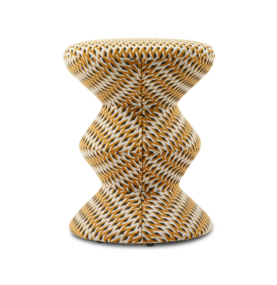 Stolek SOFT ZIG ZAG orche s bílou černou